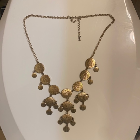 J.Crew Gold Statement Necklace - Picture 1 of 3